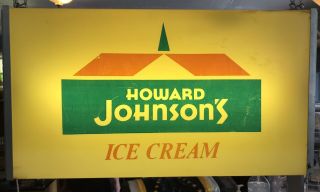 Vintage RARE Howard Johnsons ice Cream Lighted Sign 2