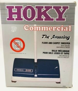 & Rare Vintage Hoky Commercial Floor Sweeper 24s