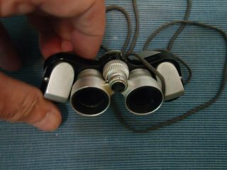 Vintage Nikon Nippon Kogaku J - 87 Miniature Binoculars 5 x 15 with leather case. 3