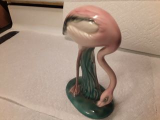 Vintage 7 " Will George Hand Painted Flamingo Figurine
