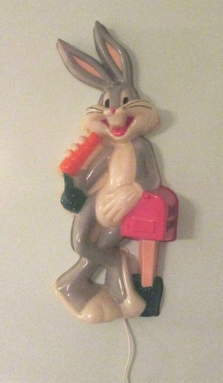 Bugs Bunny 1992 Light - Up 3 - D Wall Sculpure Large 27 " Tall Vintage Electric