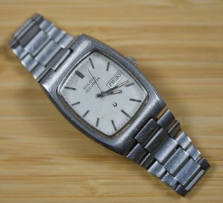 Vintage Bulova Accutron Tuning Fork Stainless Steel Watch W/ Band Runs