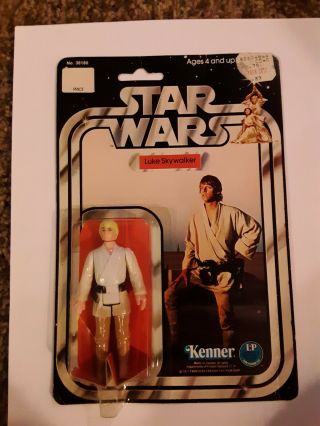 Vintage 1977 Star Wars Luke Skywalker And 12 Back Card