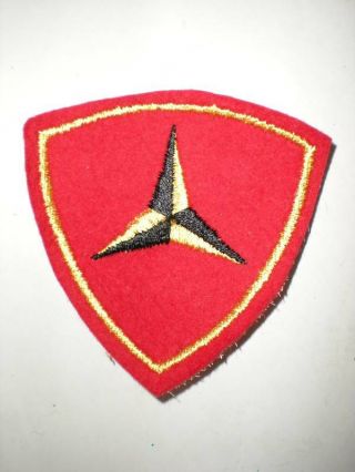 Wwii Usmc 3rd Marine Division Patch - Wool