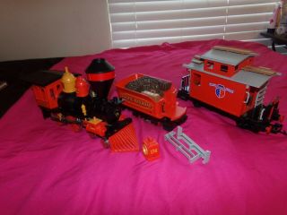Vintage Playmobil 4034 Rare Western Theme Train Steaming Mary ULTRA RARE. 5