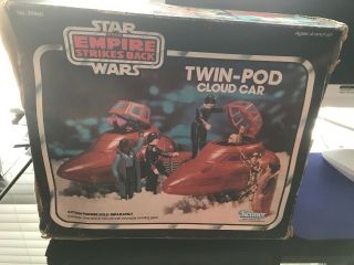 Vintage 1980 Kenner Star Wars Esb Twin - Pod Cloud Car,  Instructions,  Box