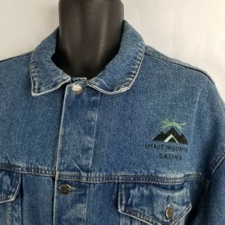 Vintage Spirit Mountain Casino Oregon Grande Ronde Jean Trucker Denim Jacket XL 4