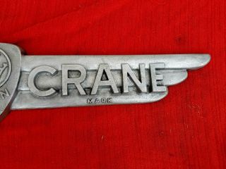 Rare Vintage Pre - War Universal Lorain MOTO CRANE Front Emblem 4