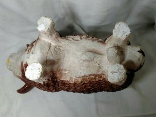 Vintage Hereford Bull Chalk Plasterware figure Bank Farm Animal Large 8