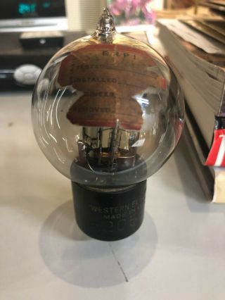 Vintage Western Electric 205 D Tennis Ball Radio Electron Vacuum Tube By