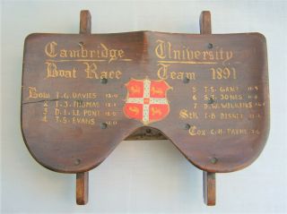 Cambridge University Boat Race Team Sliding Seat - Dated 1891? Rowing Vintage