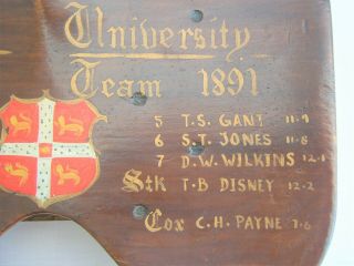 Cambridge University Boat Race Team Sliding Seat - dated 1891? rowing vintage 3