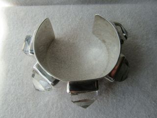 Rare Stephen Dweck Sterling Silver Crystal Jeweled Cuff Bracelet Wow 4