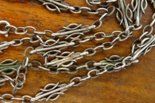 Vintage sterling silver ANTIQUE ART DECO 1920 ' s 1930 ' s FANCY CHAIN necklace RARE 7