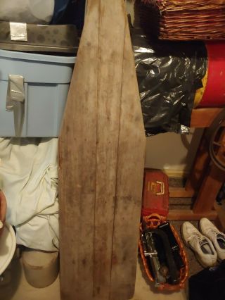 Antique/vintage Ironing Board Wood And Metal Legs Full Size Great Shape
