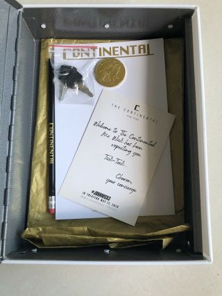 John Wick 3 Authentic Book Safe w/ Coin,  Continental Note Pad,  Pencil,  VERY RARE 3