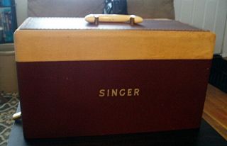 Vintage Singer Sewing Machine 99K W/Case Pedal EL412954 (1956) Fine Stitching 2