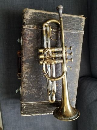 Vintage F.  E.  Olds & Son Olds Trumpet/cornet? W/case