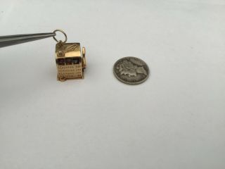 Awesome Vintage 14k Gold Slot Machine Charm/pendant Arm Moves 7.  9 Grams