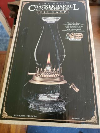 Vintage Cracker Barrel Old Country Store Dine - Aglow Oil Lamp Table Lighting USA 2