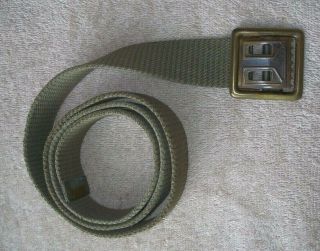 Wwii,  Ww2 Us Army Belt Web Waist Enlisted Men M - 1937 39 Inches Trouser Belt Ww2