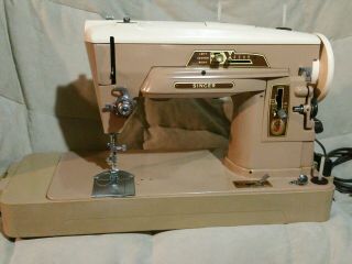 Singer 403a Sewing Machine Foot Pedal Portable Case Vintage Runs Smooth.