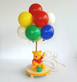 Vintage Wdp Winnie The Pooh Balloon Nursery Lamp With Nightlight Sears 1980s
