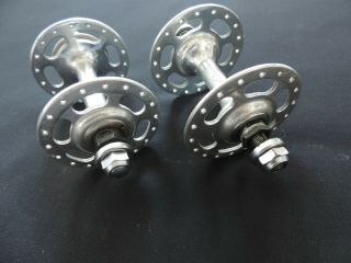 GREAT VINTAGE CAMPAGNOLO RECORD PISTA TRACK HUBS - 36 H - 100 X 126 SPACE 5