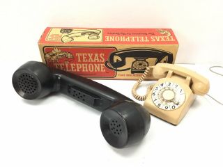 Rare Vintage 1969 Poynter Products TEXAS TELEPHONE w/ Box Toy Gag Gift Japan 3