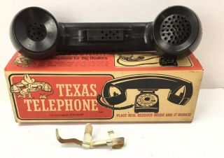 Rare Vintage 1969 Poynter Products TEXAS TELEPHONE w/ Box Toy Gag Gift Japan 5