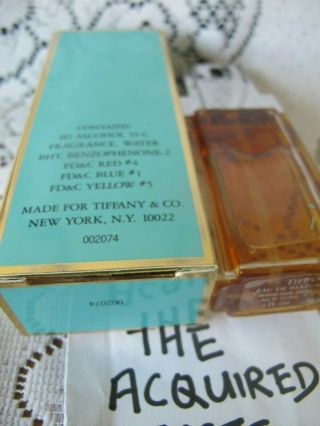 RARE Vintage 1980s TIFFANY 30ml 1.  0 oz EDP EAU DE PARFUM Women Perfume boxed 4