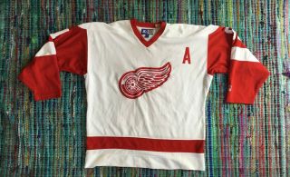 Vintage Starter Nhl Detroit Red Wings Sergei Fedorov 91 Hockey Jersey Xl White