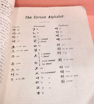RARE 1902 Corean Words And Phrases/Stranger ' s Handbook Korean Language 7