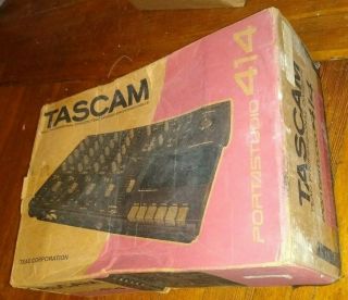 Tascam Portastudio 414 Vintage 4 Track Cassette Recorder Multitrack & Power Cord 8