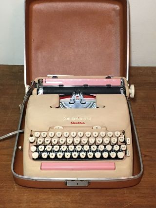 Vintage Smith Corona 5te Electric Typewriter Pink 1950 