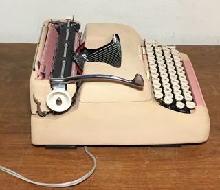 Vintage Smith Corona 5TE Electric Typewriter Pink 1950 ' s 3