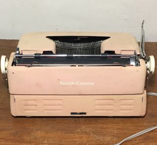 Vintage Smith Corona 5TE Electric Typewriter Pink 1950 ' s 4