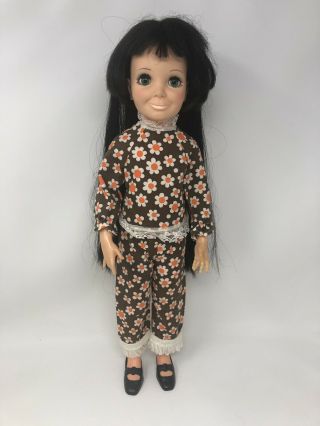 Vintage Htf Ideal Tressy 18 " Doll Crissy Family Growing Hair 1970 Dressed