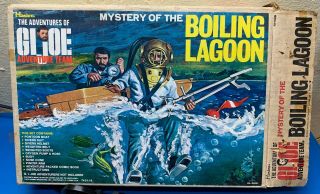 Vintage 1970s Gi Joe Adventure Team Helicopter,  Boiling Lagoon,  Trouble Shooter