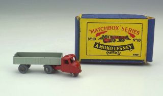 Vintage Moko Lesney Matchbox - No.  10 Mechanical Horse Trailer - Boxed