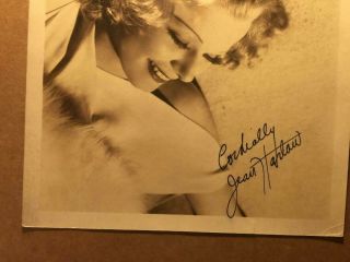 Jean Harlow Rare Early Vintage Signed 8/10 Photo Dinner at Eight 3