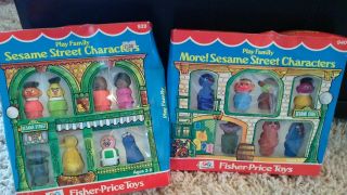 Vintage Fisher Price Toys Play Family Sesame Street Characters & More Characters