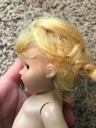 Vintage 1950 ' s 8” Strung Vogue Ginny doll with hair 8