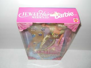 Vintage 1995 Jewel Hair Mermaid Blonde Barbie Doll Mattel 14586 2