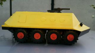VNTG.  TANK GAMA D.  R.  G.  M TIN MILITARY TOY WIND UP GERMANY DDR GDR METAL RUBBER 6