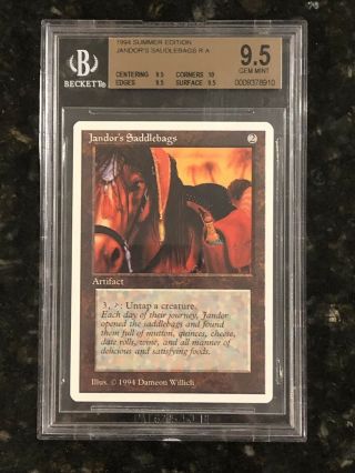 Summer Magic | Mtg Gem Bgs 9.  5 Jandor’s Saddlebags | Quad,  Highest Graded