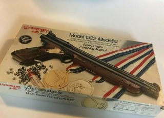 Vintage Crosman Medalist Model 1322.  22 Caliber Multi Pump Air Pistol
