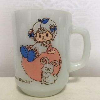Very Rare Vintage Fire King Mug Apricot Strawberry Short Color Error Product