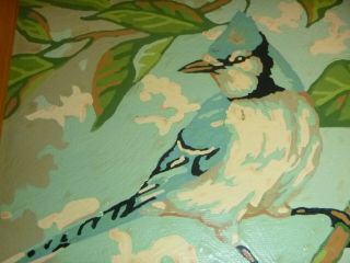 Pr Vtg Paint By Number PBN Blue Jays Birds Craft House 1987 4