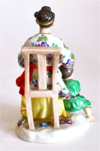 MEISSEN RARE FIGURINE CHINESE LADY & WITH TRAY OF PEARS MODEL NO:2645 7